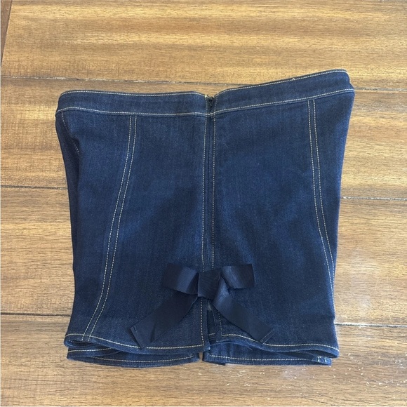 Cinq A Sept Denim Shorts With Bows On Sides Size 6 - Picture 11 of 11